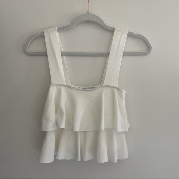 Zara Tops - ZARA Tiered Ruffle Bandage Crop Top Tank S